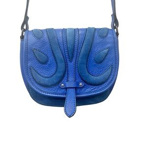 The Bag Genuine Leather cobalt blue crossbody purse